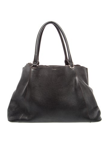 Cartier Leather Top Handle Bag
