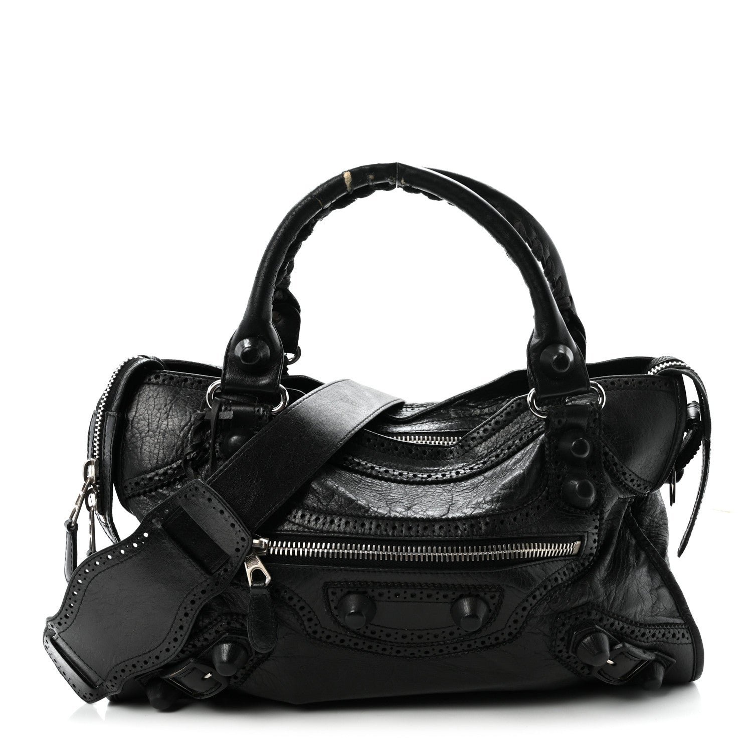 Balenciaga Agneau Giant Brogues Hardware City Black