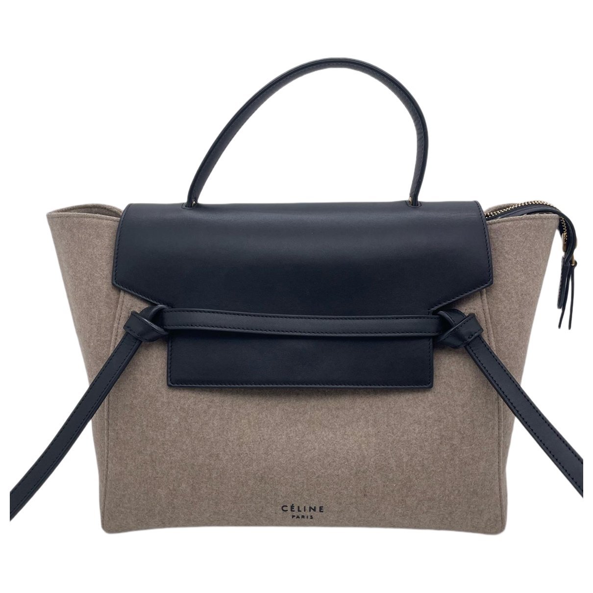 Belt leather handbag