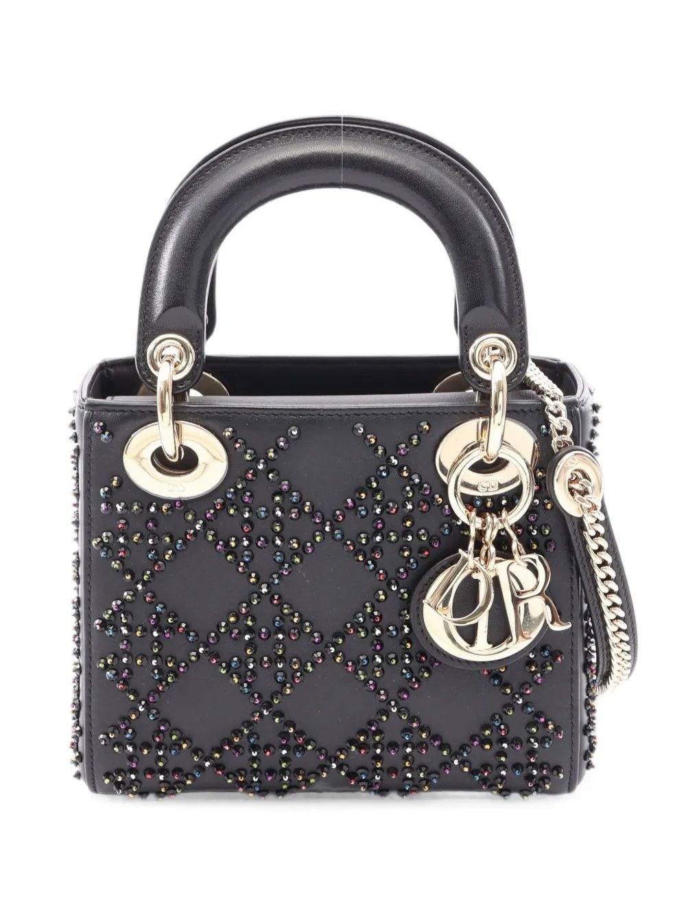2010s mini Lady Dior beaded handbag