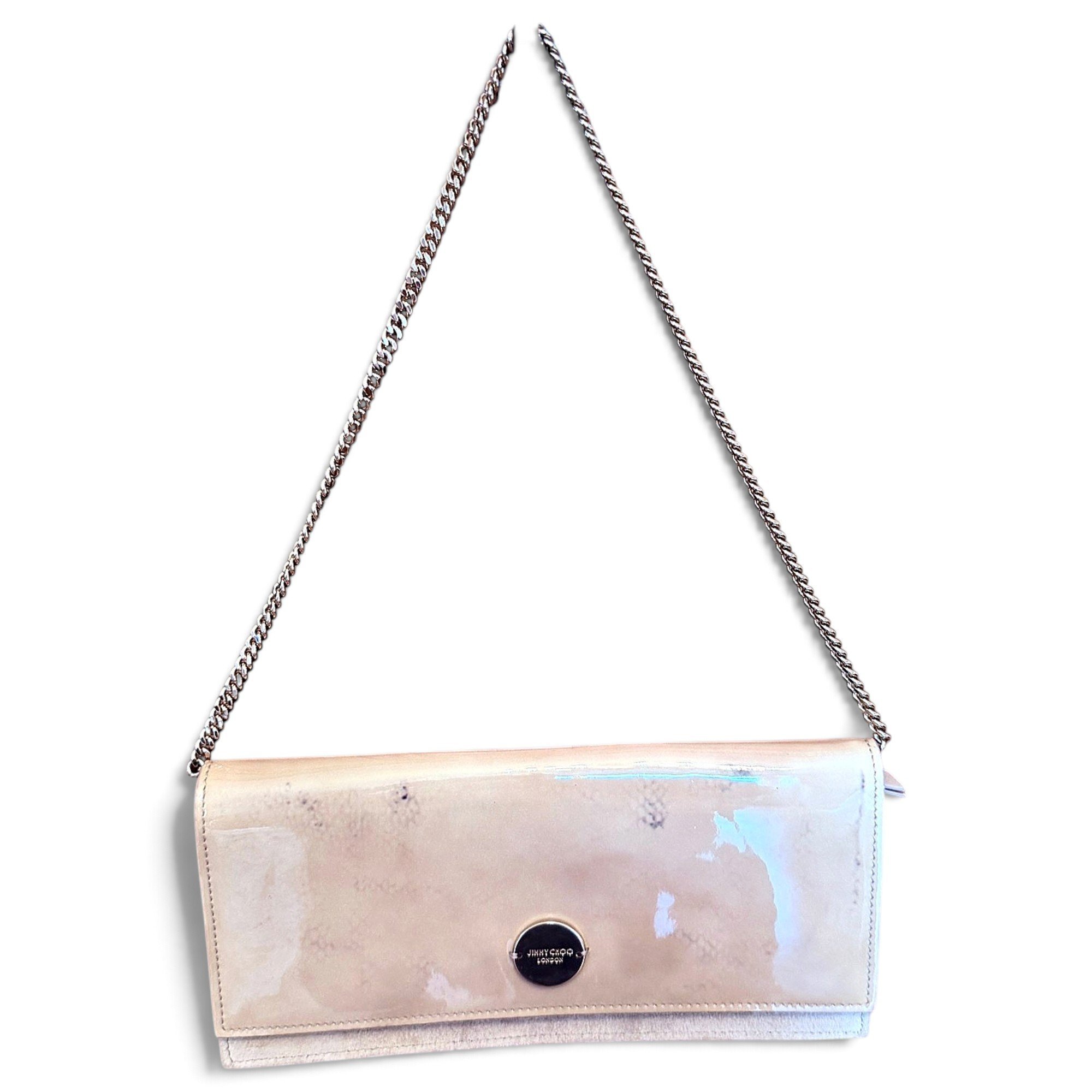 Patent leather clutch bag