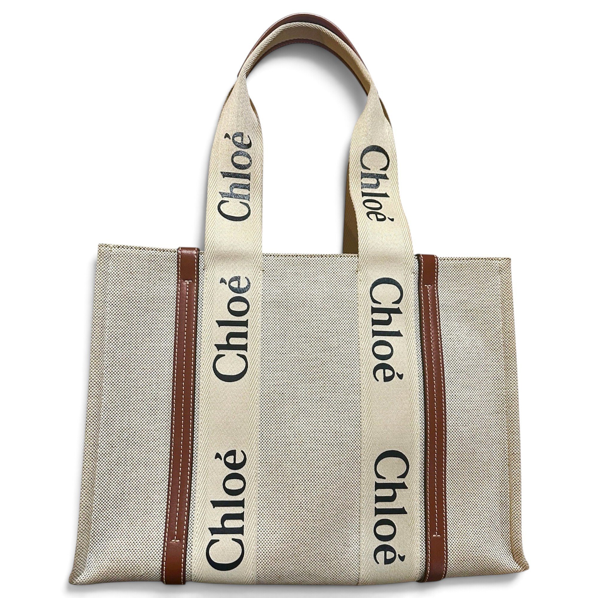 Chloe Woody linen handbag