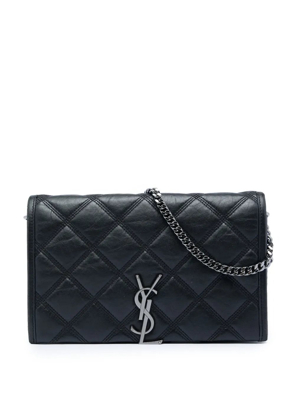 2020 Quilted Diamond Lambskin Becky Wallet on Chain crossbody bag