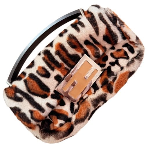 Baguette pony-style calfskin handbag