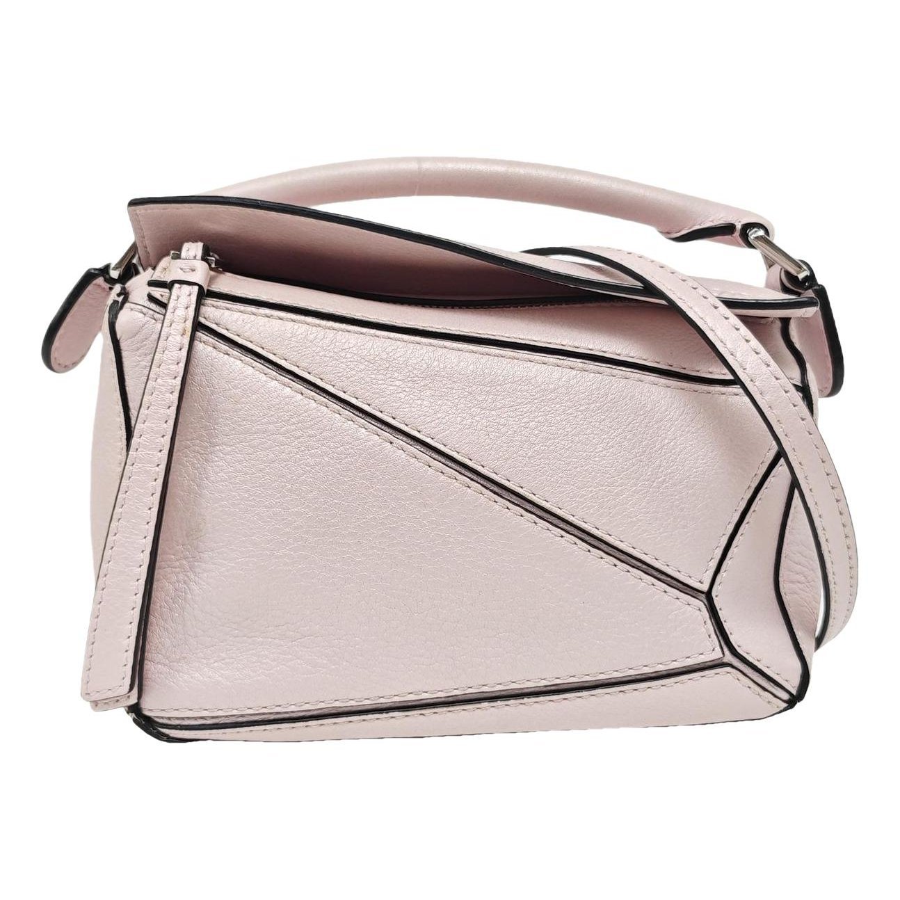 Puzzle leather handbag