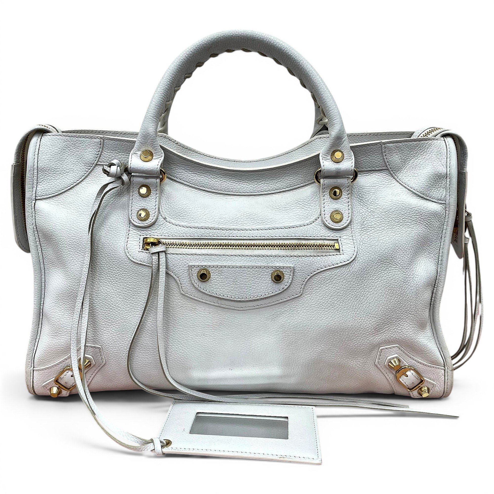 City leather handbag