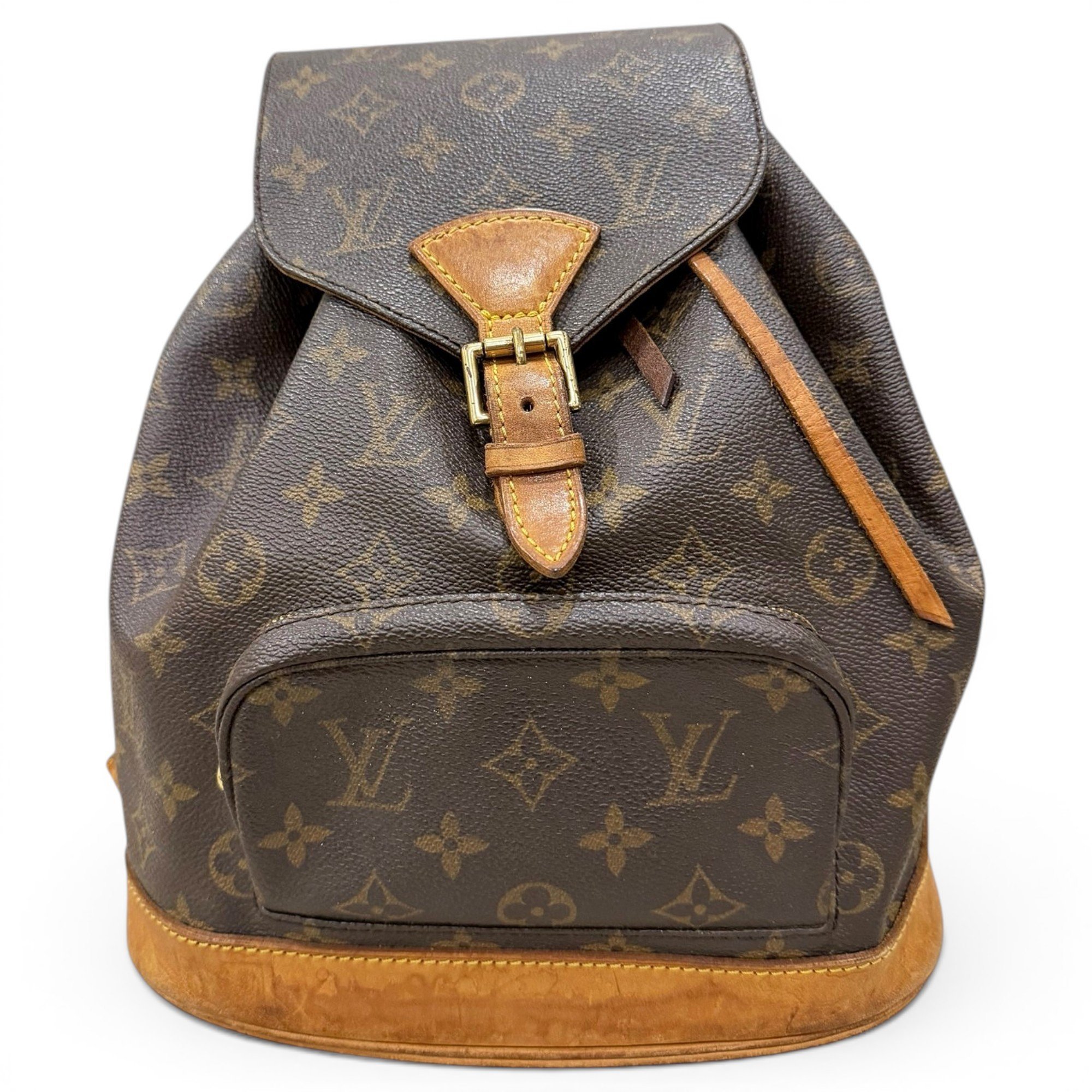 Montsouris Vintage leather backpack
