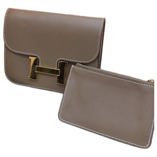 Constance leather clutch bag