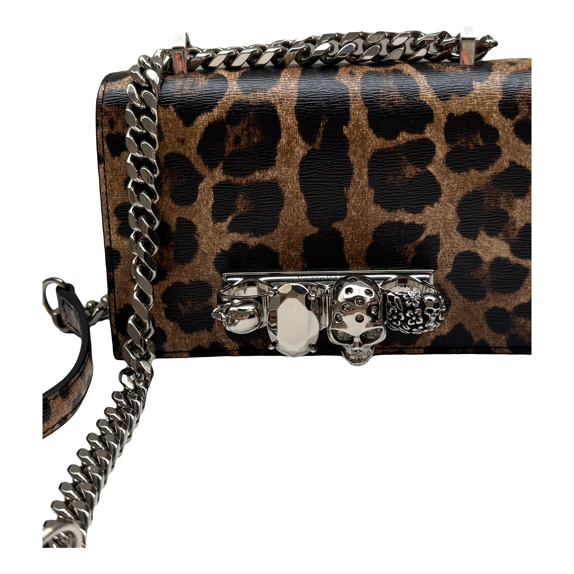 Knuckle leather handbag