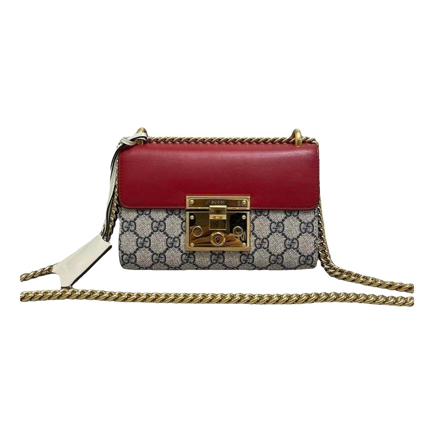 Padlock leather handbag