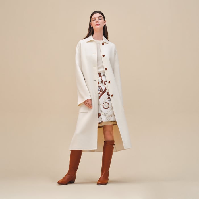 Blanc Naturel Cashmere Wrap Coat