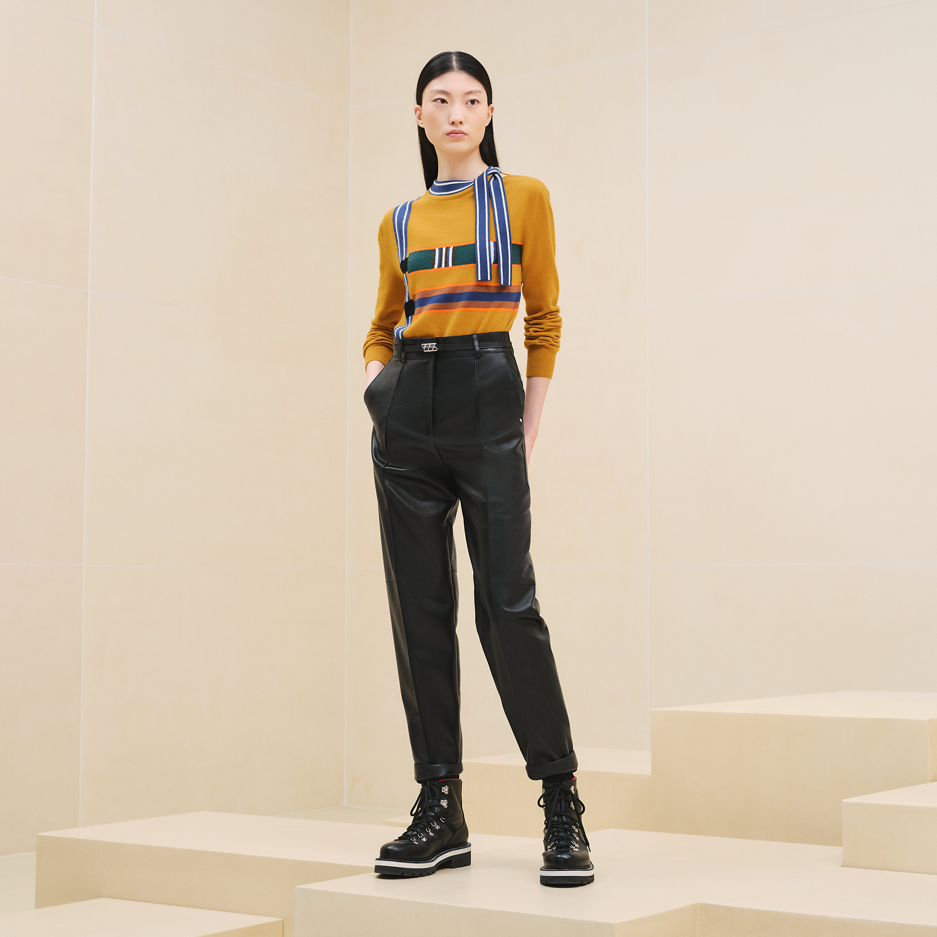 "Lettres Equestres" long-sleeve sweater