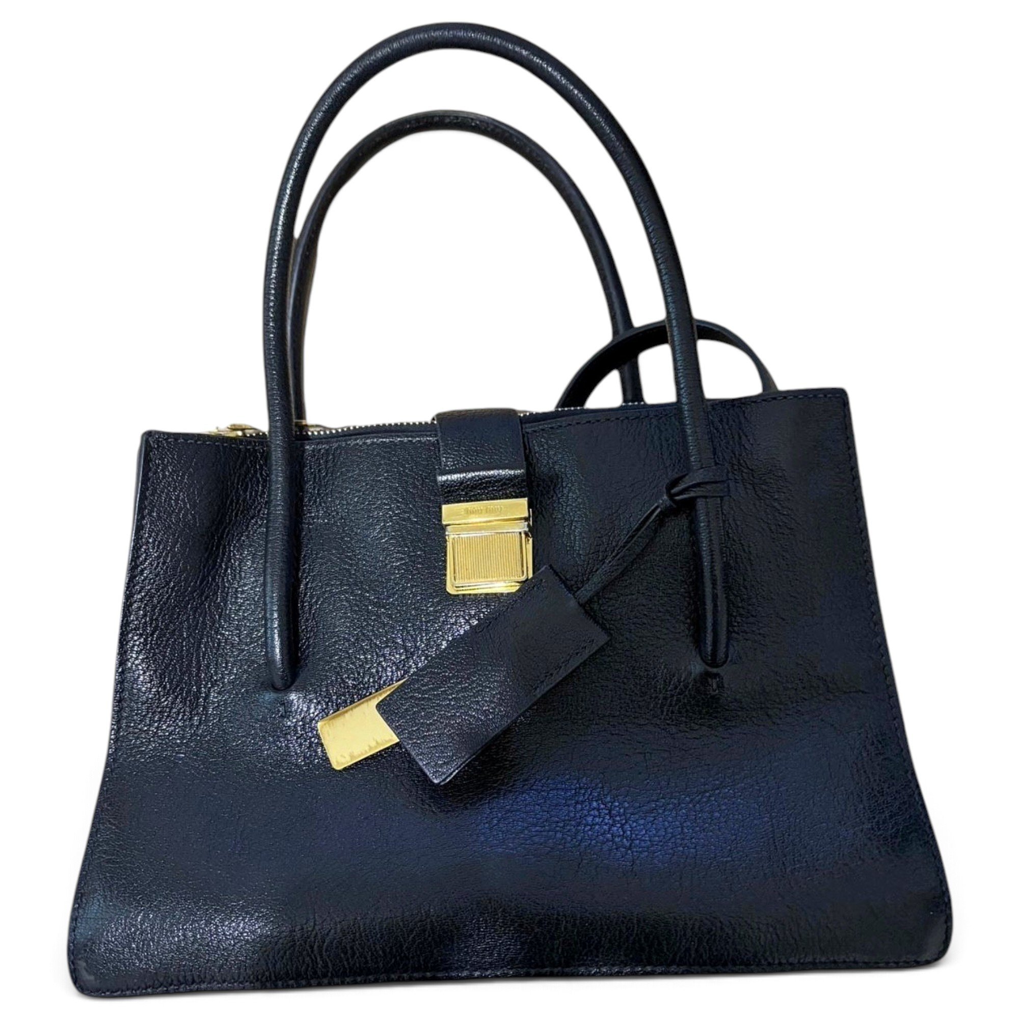 Madras leather handbag