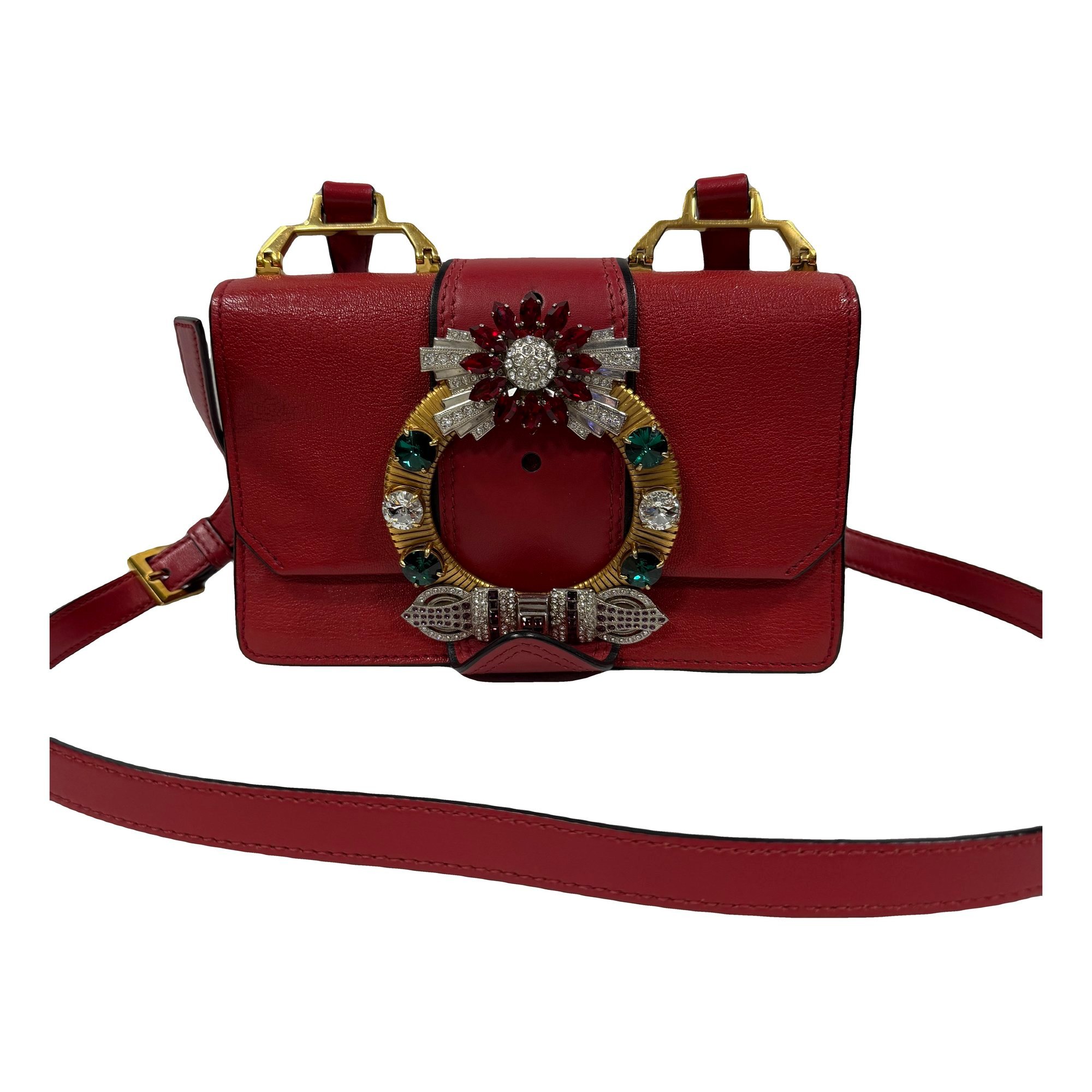 Miu Lady leather handbag