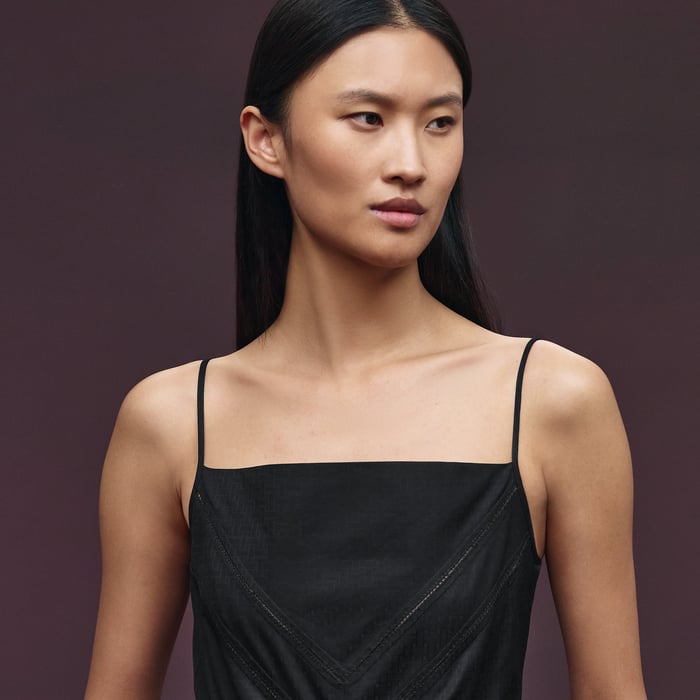 Noir "Mosaique" Pouch Dress