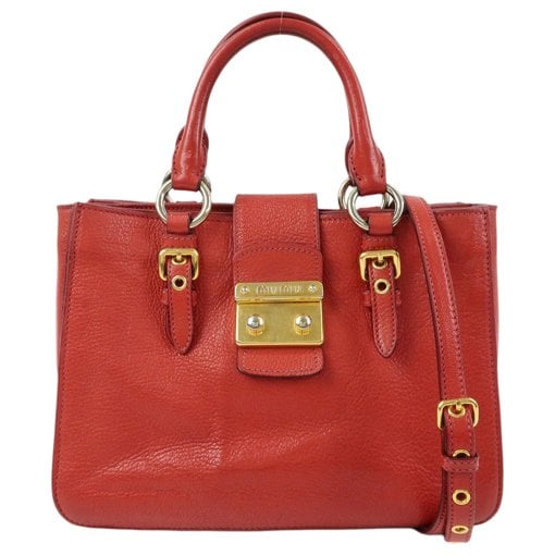 Madras leather tote