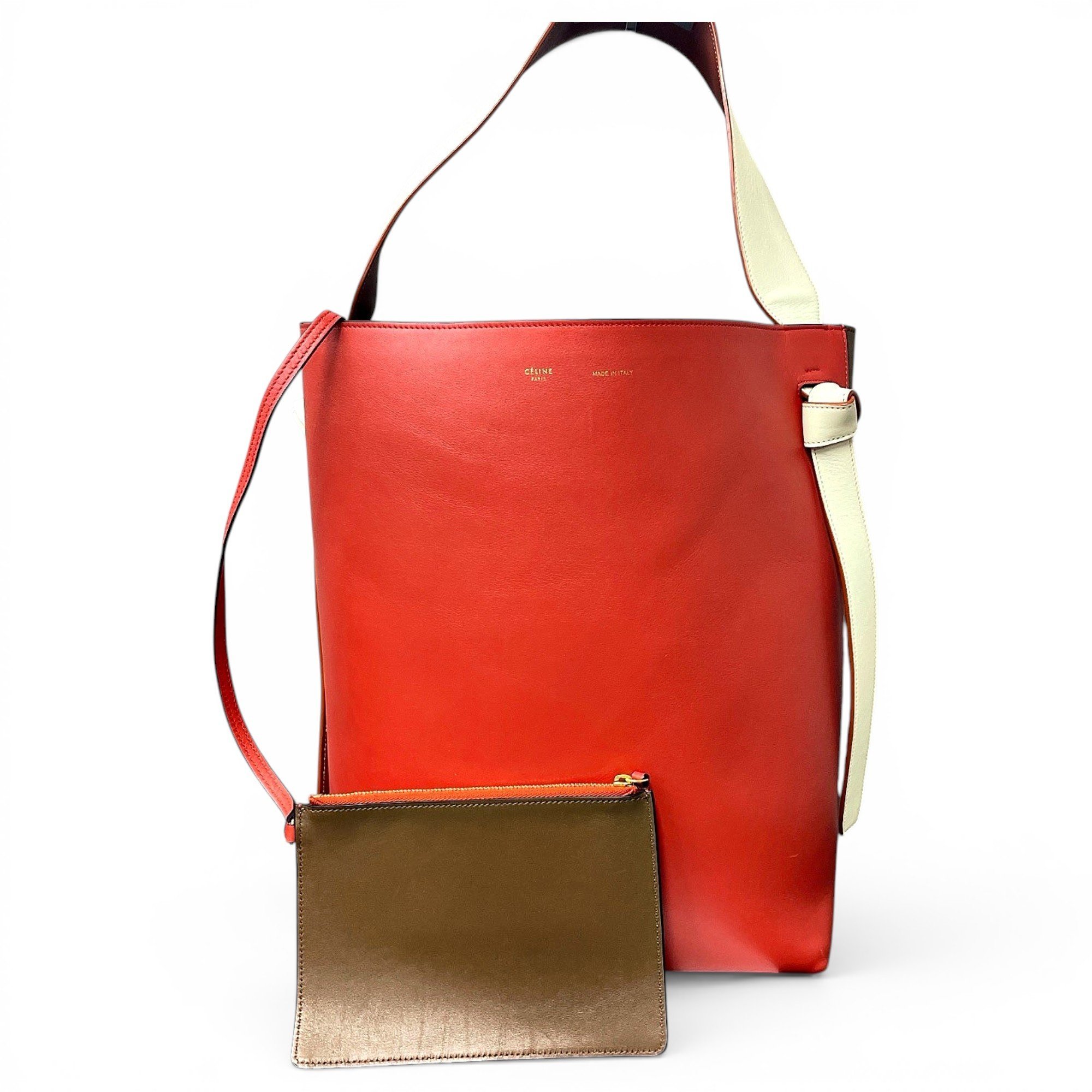 Twisted leather handbag