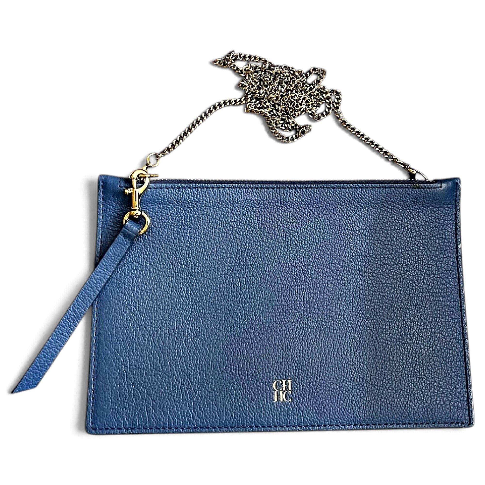 Leather clutch bag