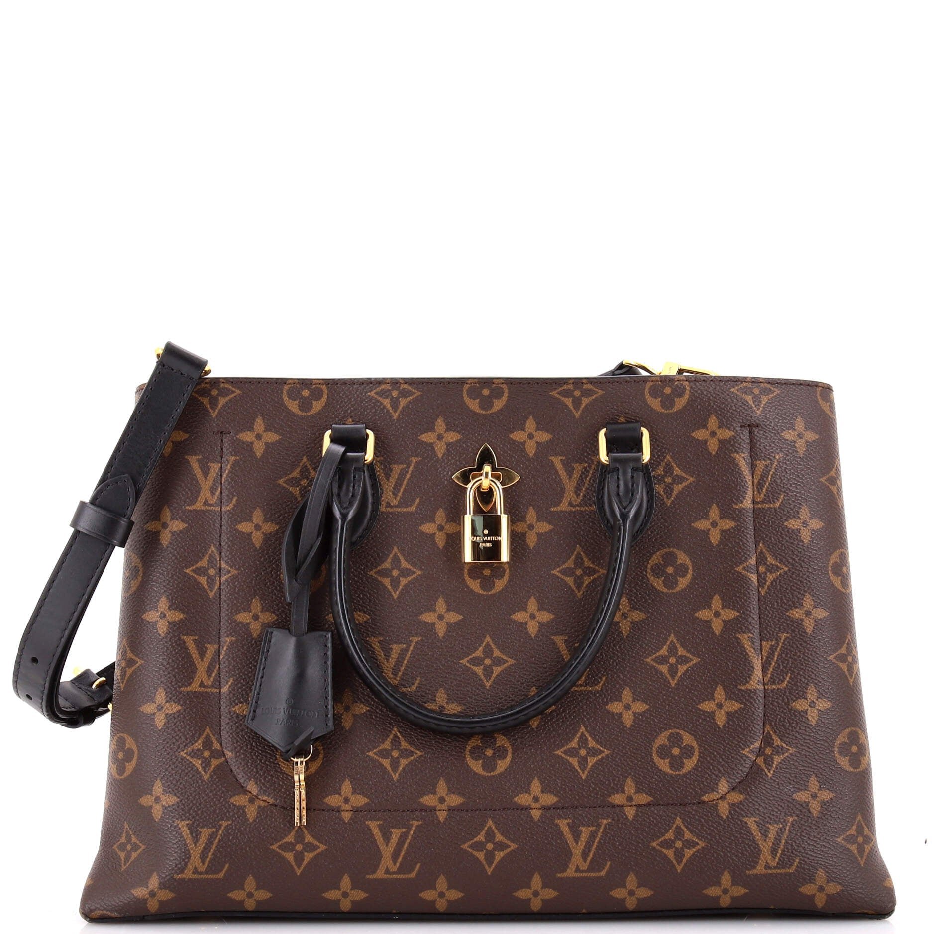 Flower Tote Monogram Canvas with Leather