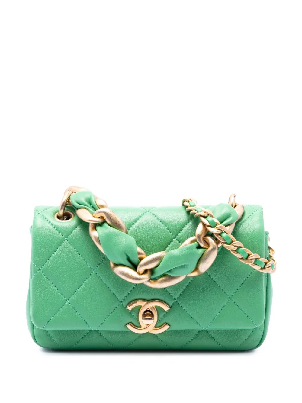 2021 Small Quilted Lambskin Chain Is More Flap satchel