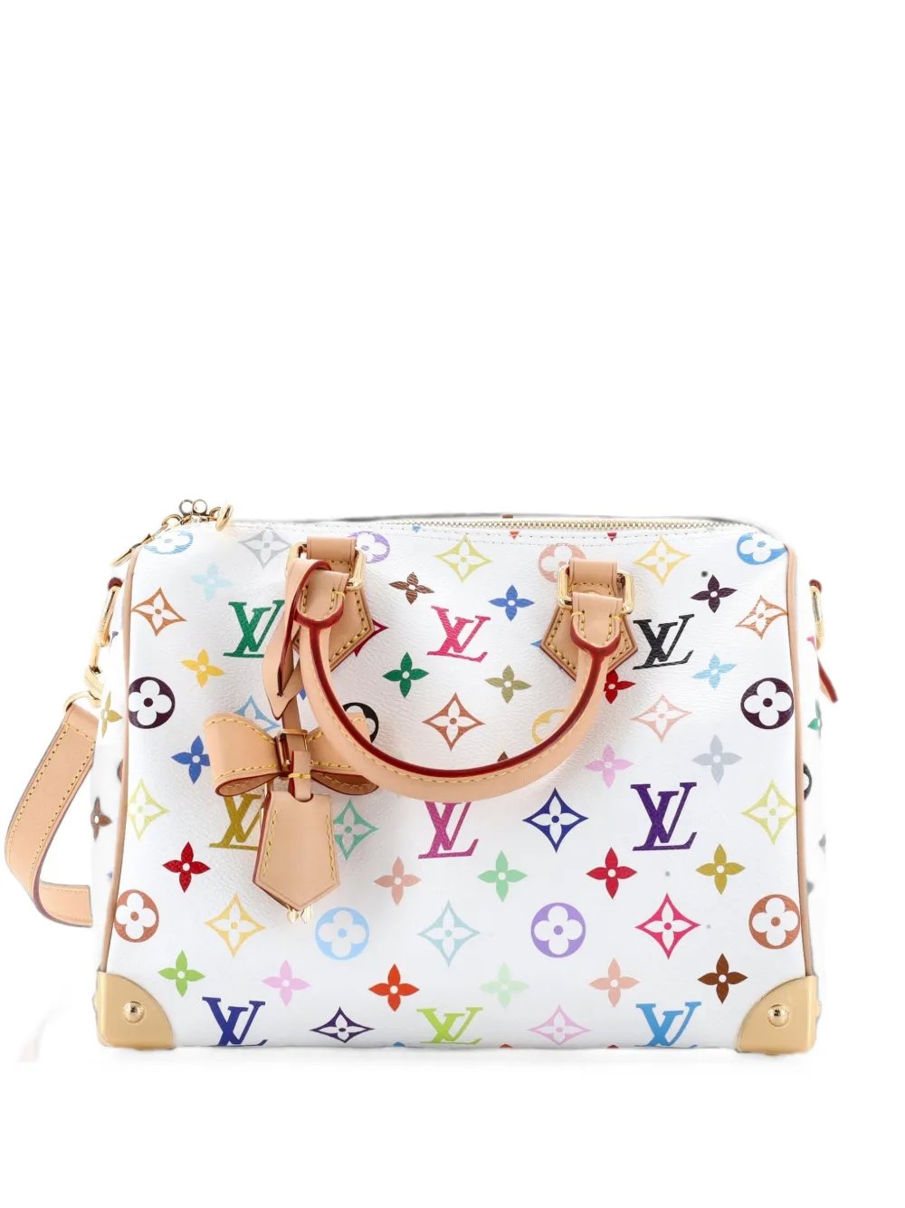x Takashi Murakami Speedy Soft Bandouliere Bag Monogram Multicolor 25 satchel