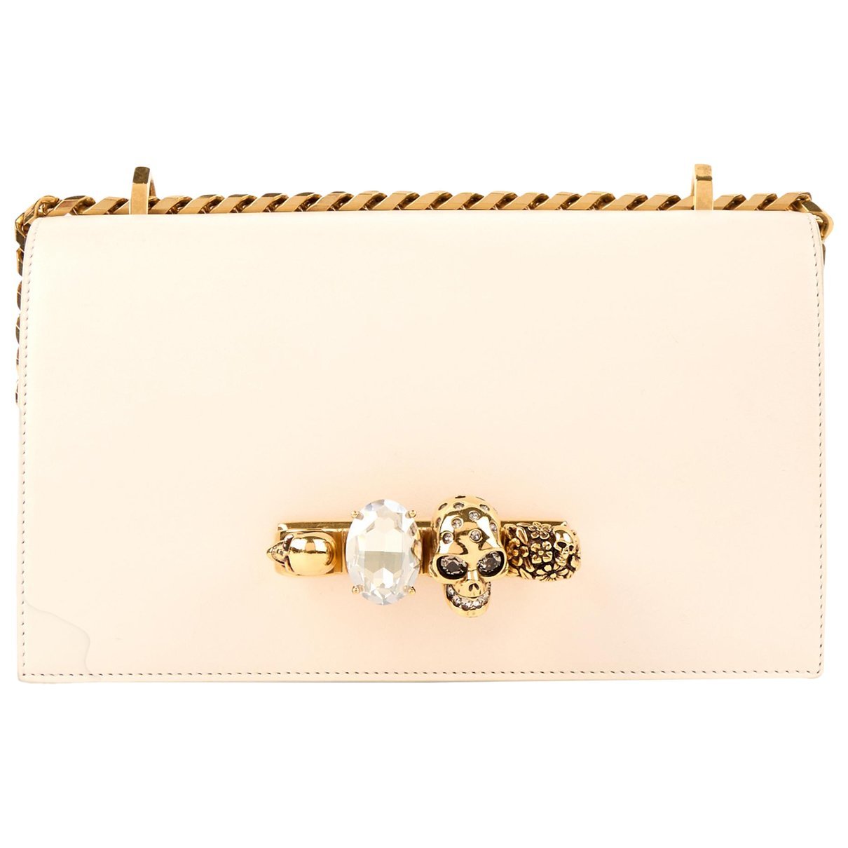Skull leather handbag