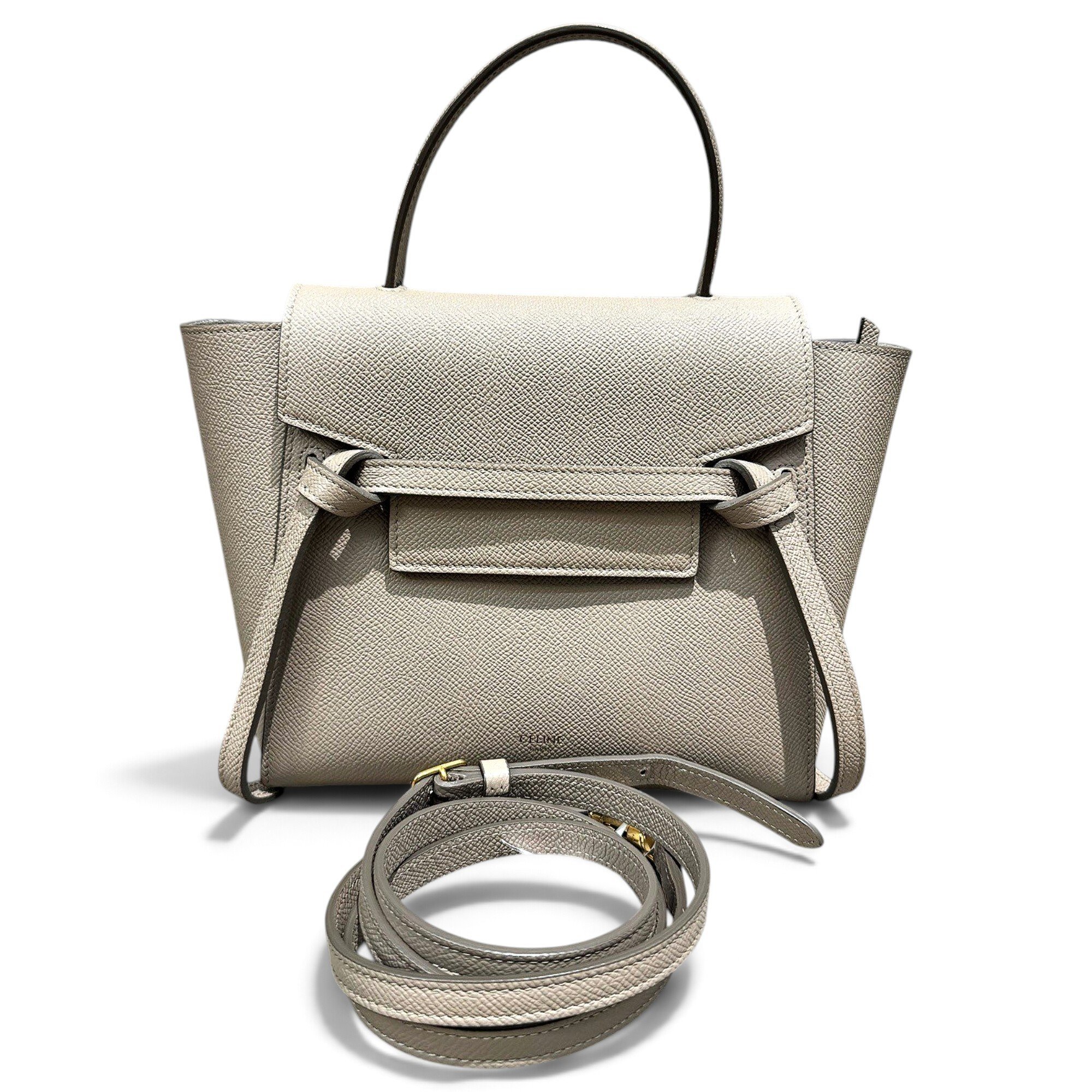 Belt leather handbag