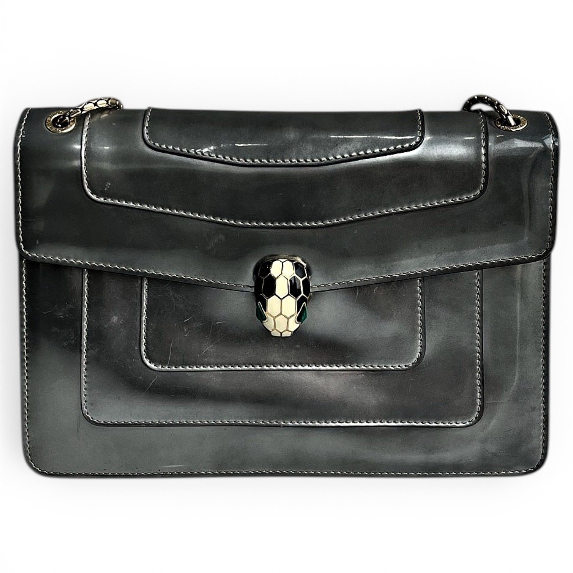 Serpenti leather handbag