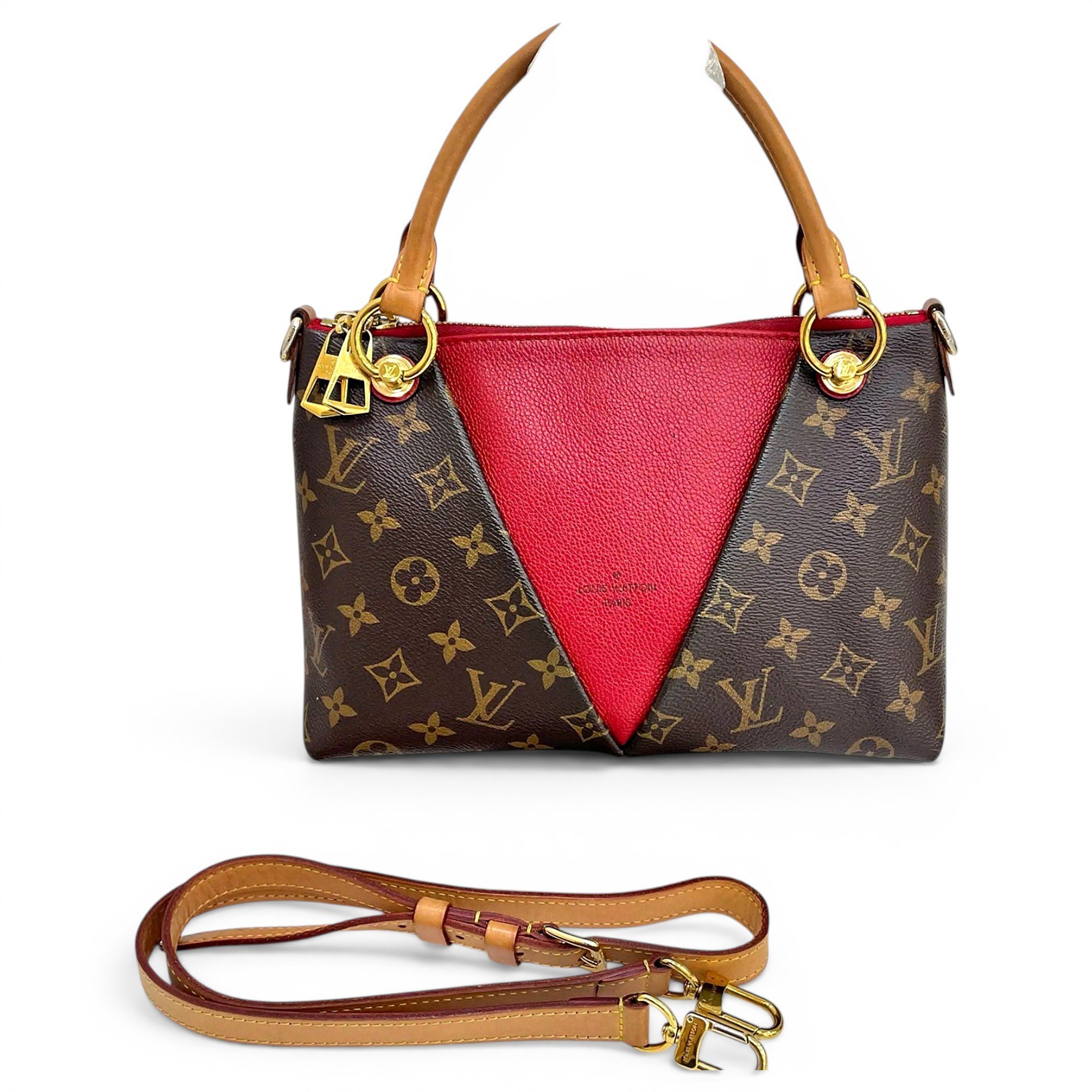 Tote V vinyl handbag