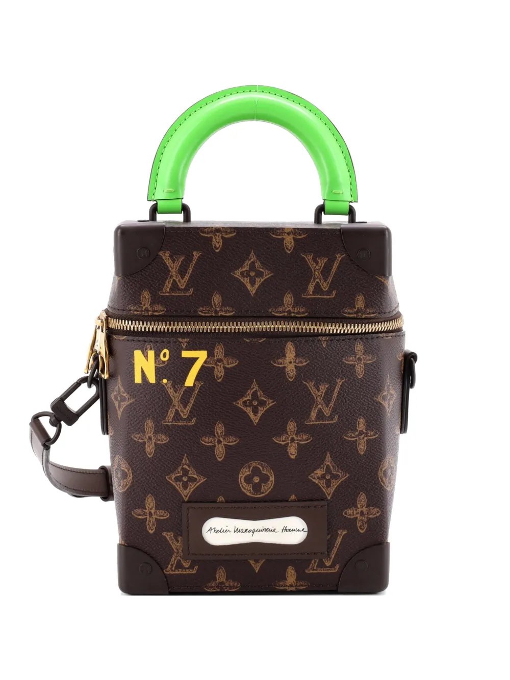Vertical Box Trunk Bag No.7 Trunk L'Oeil Vintage Monogram Canvas crossbody bag