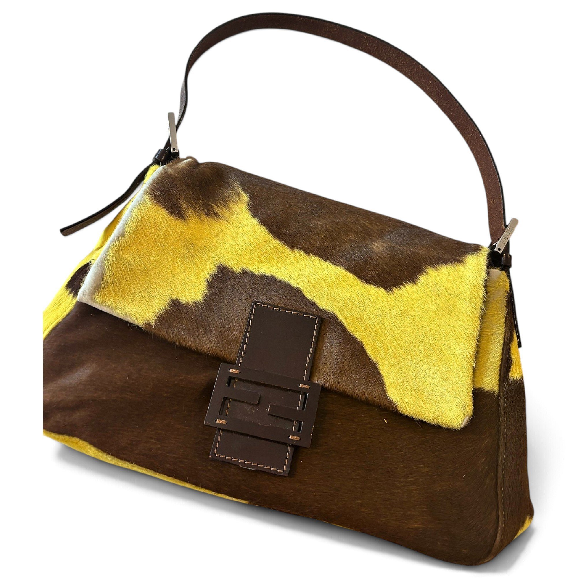 Baguette pony-style calfskin handbag