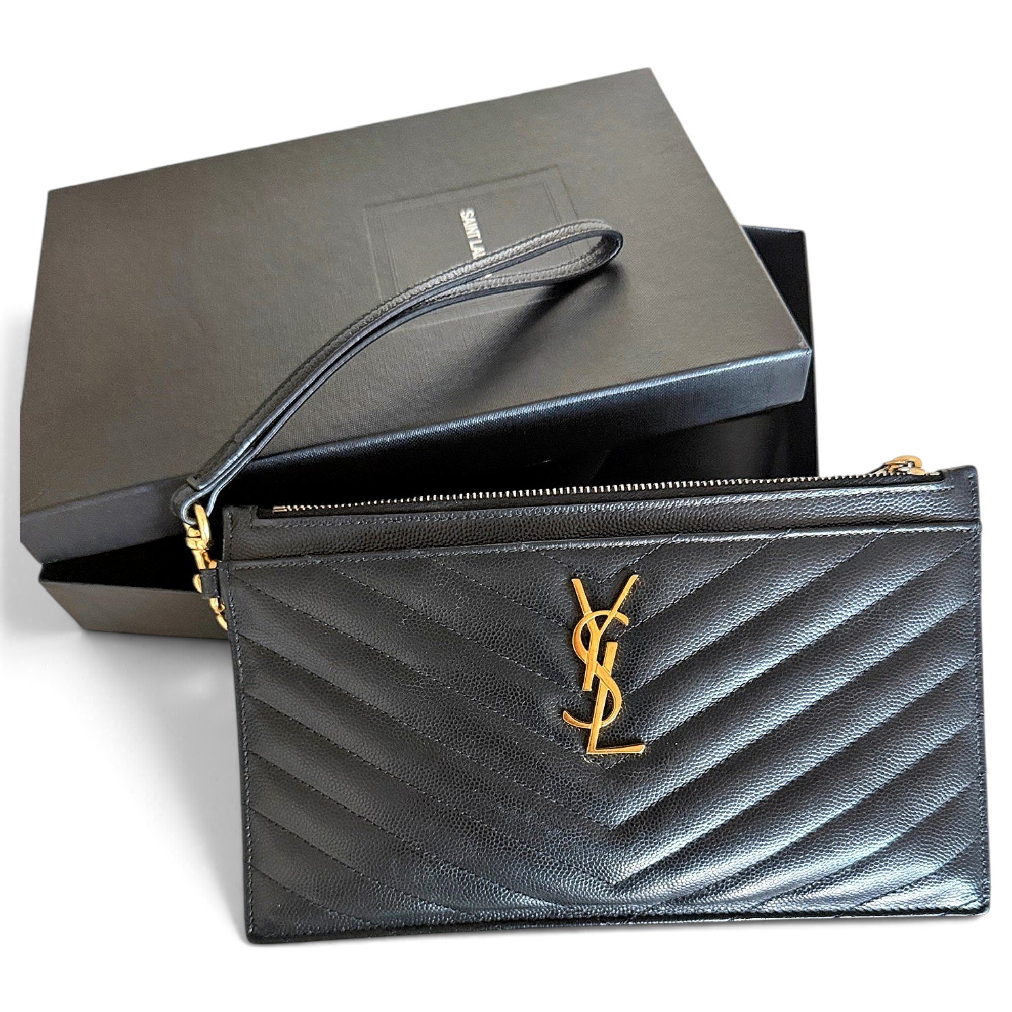Kate monogramme leather clutch bag
