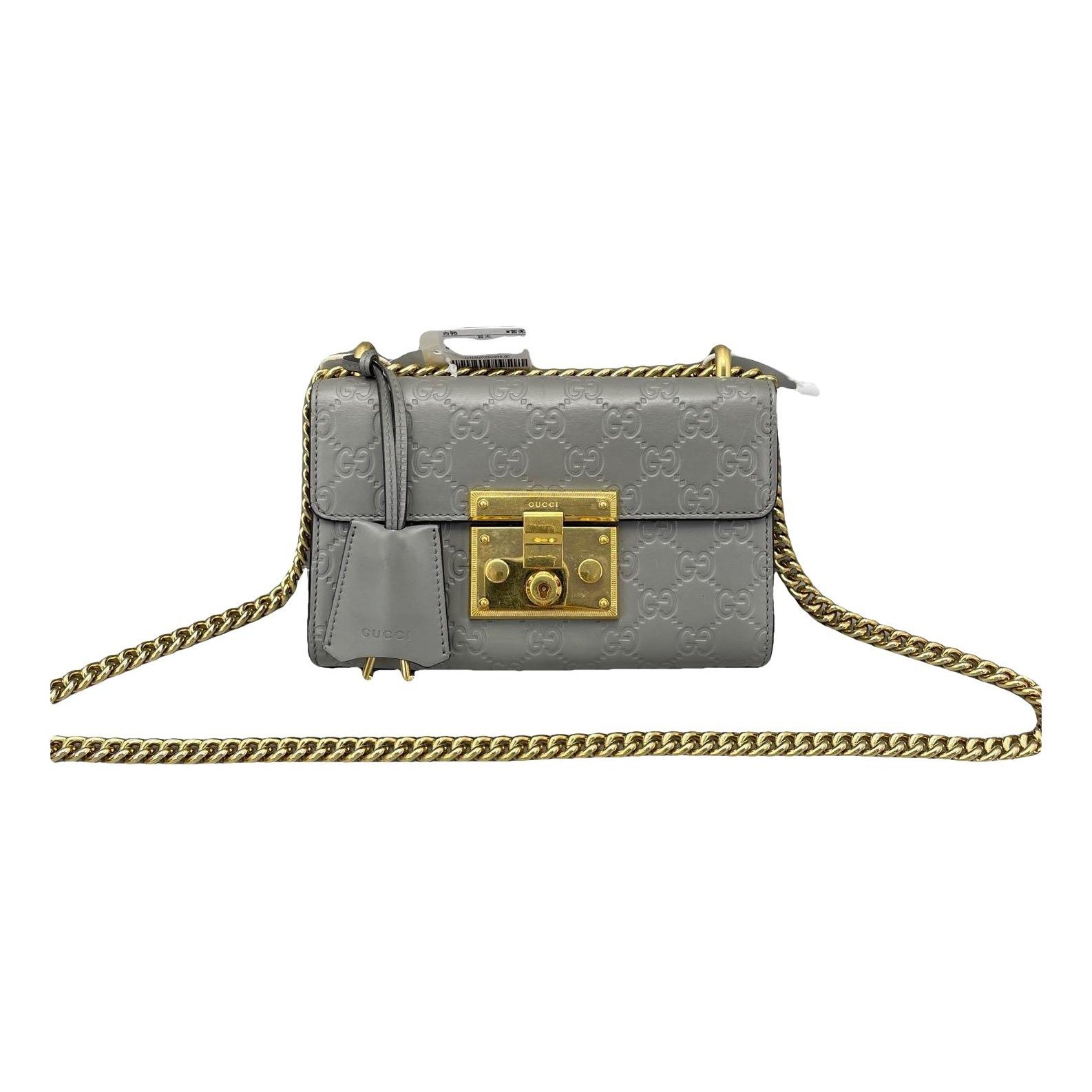 Padlock leather handbag