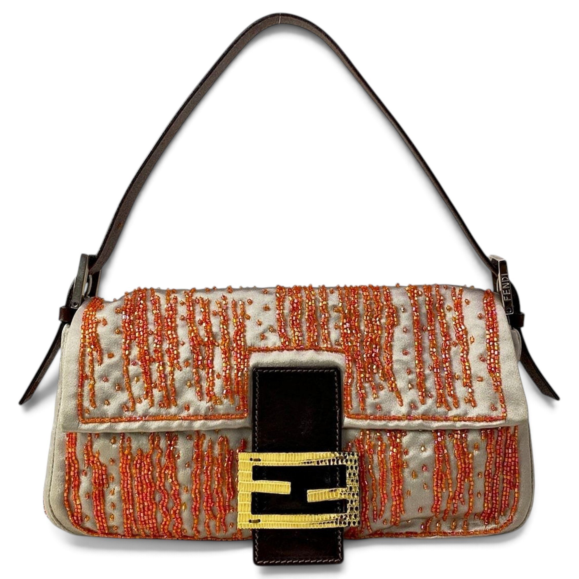 Pocket leather handbag