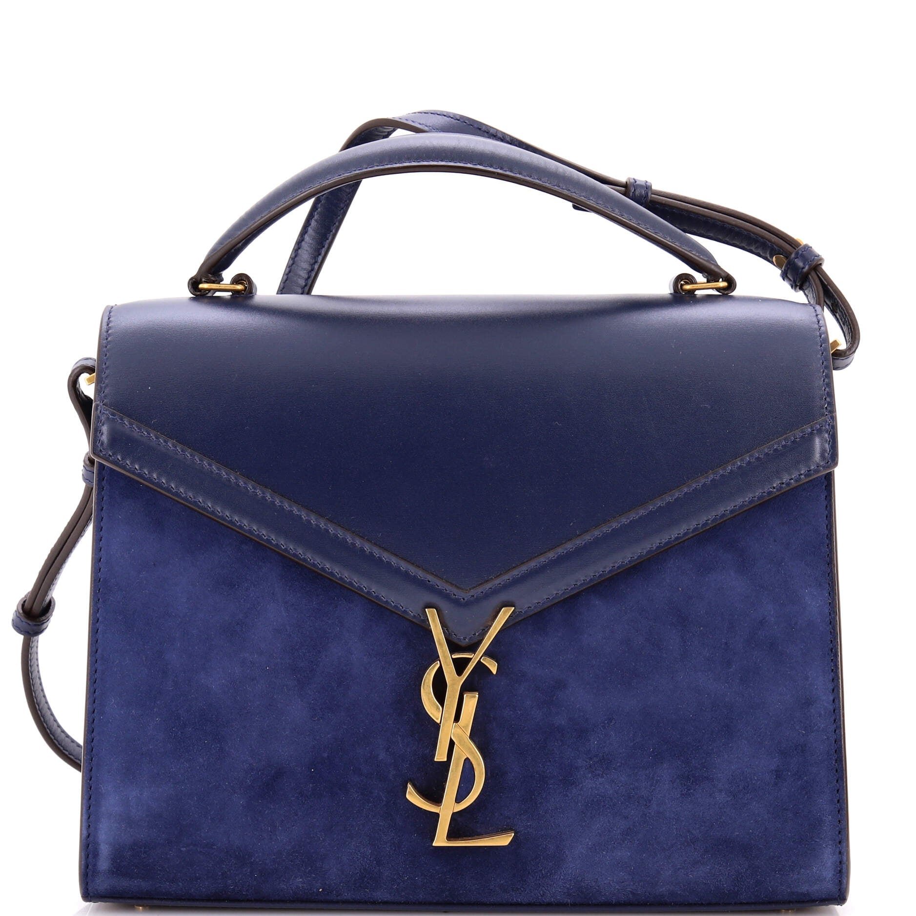 Cassandra Top Handle Bag Leather and Suede Medium