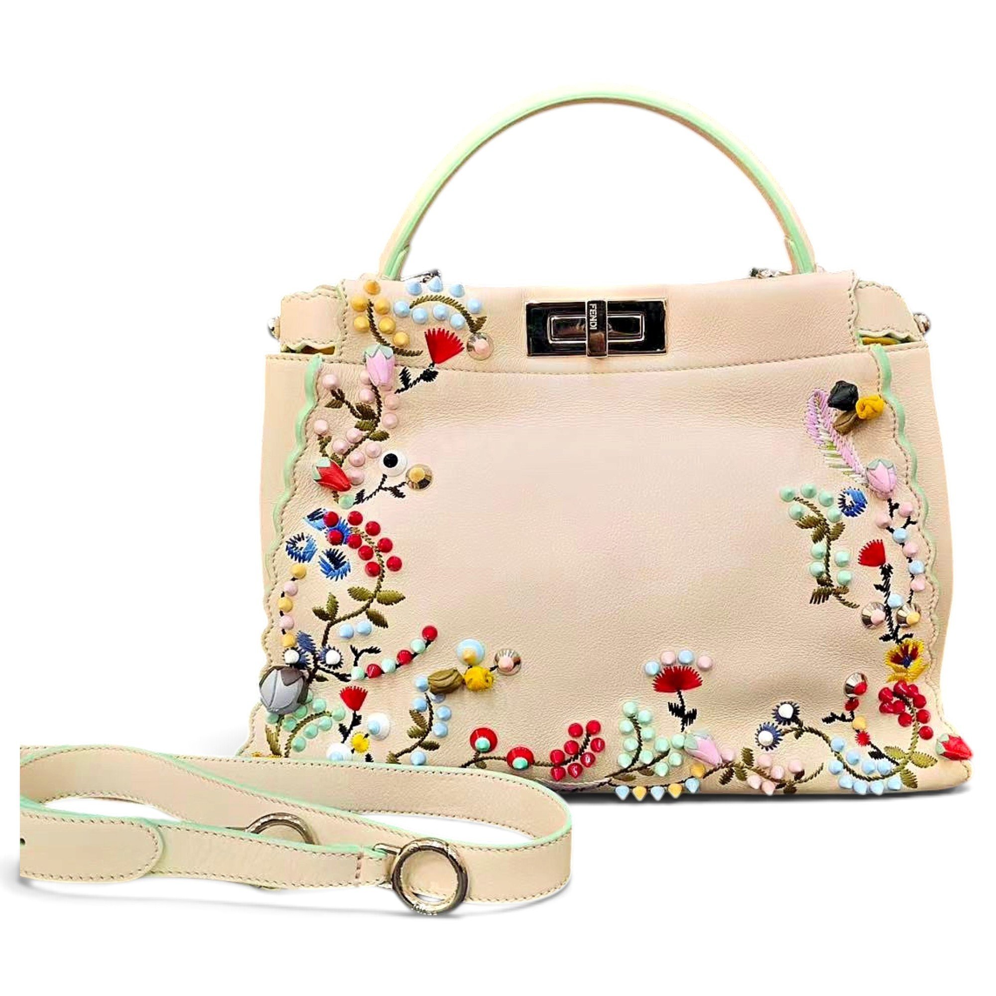 Peekaboo leather handbag