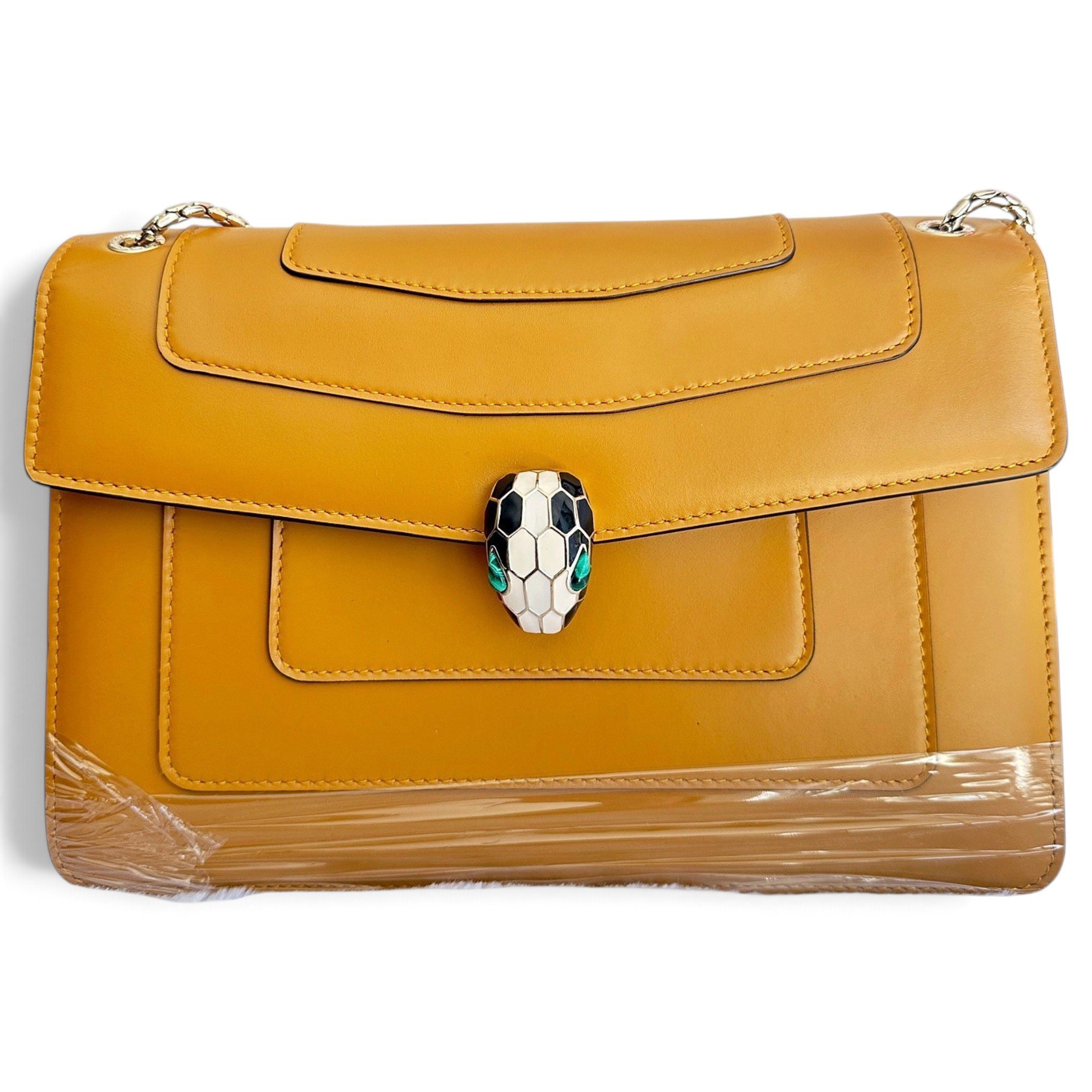 Serpenti leather handbag