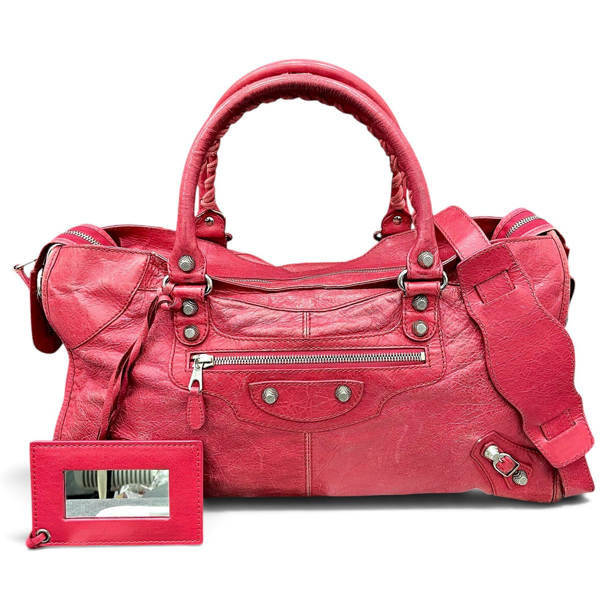 City leather handbag