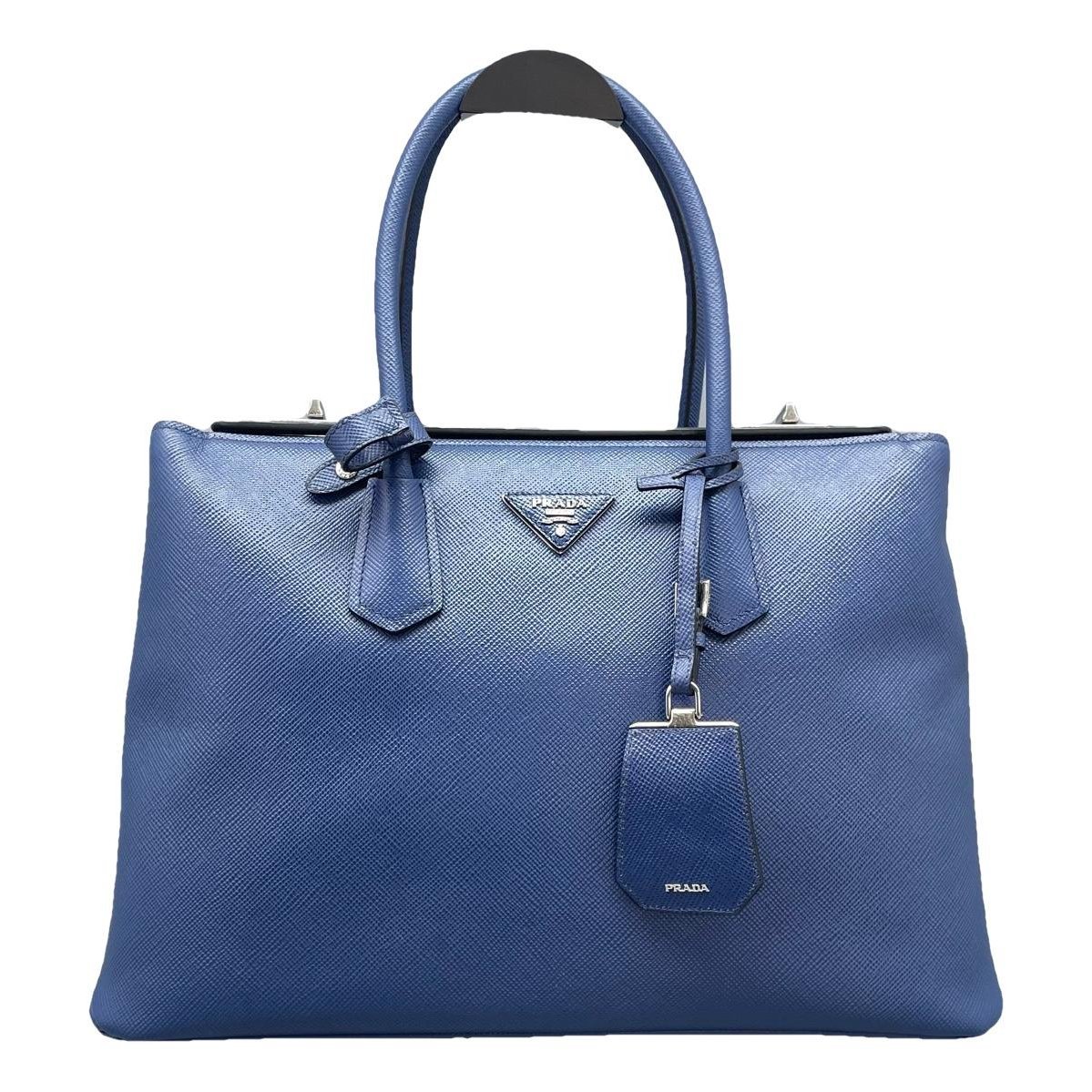 Double leather handbag