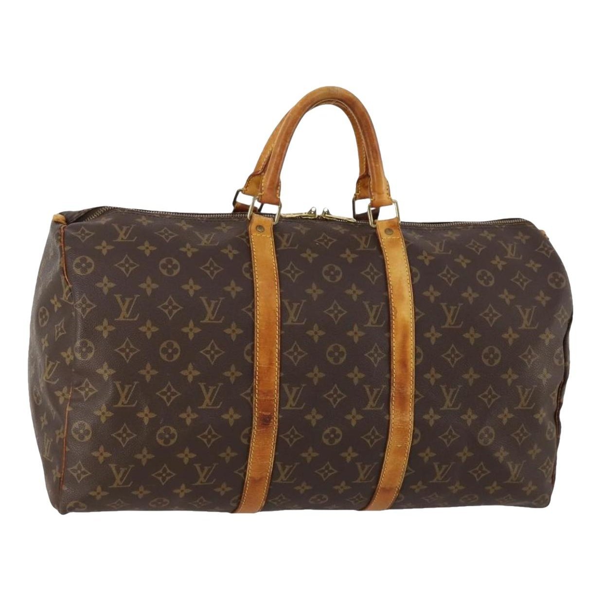 Keepall leather travel bag