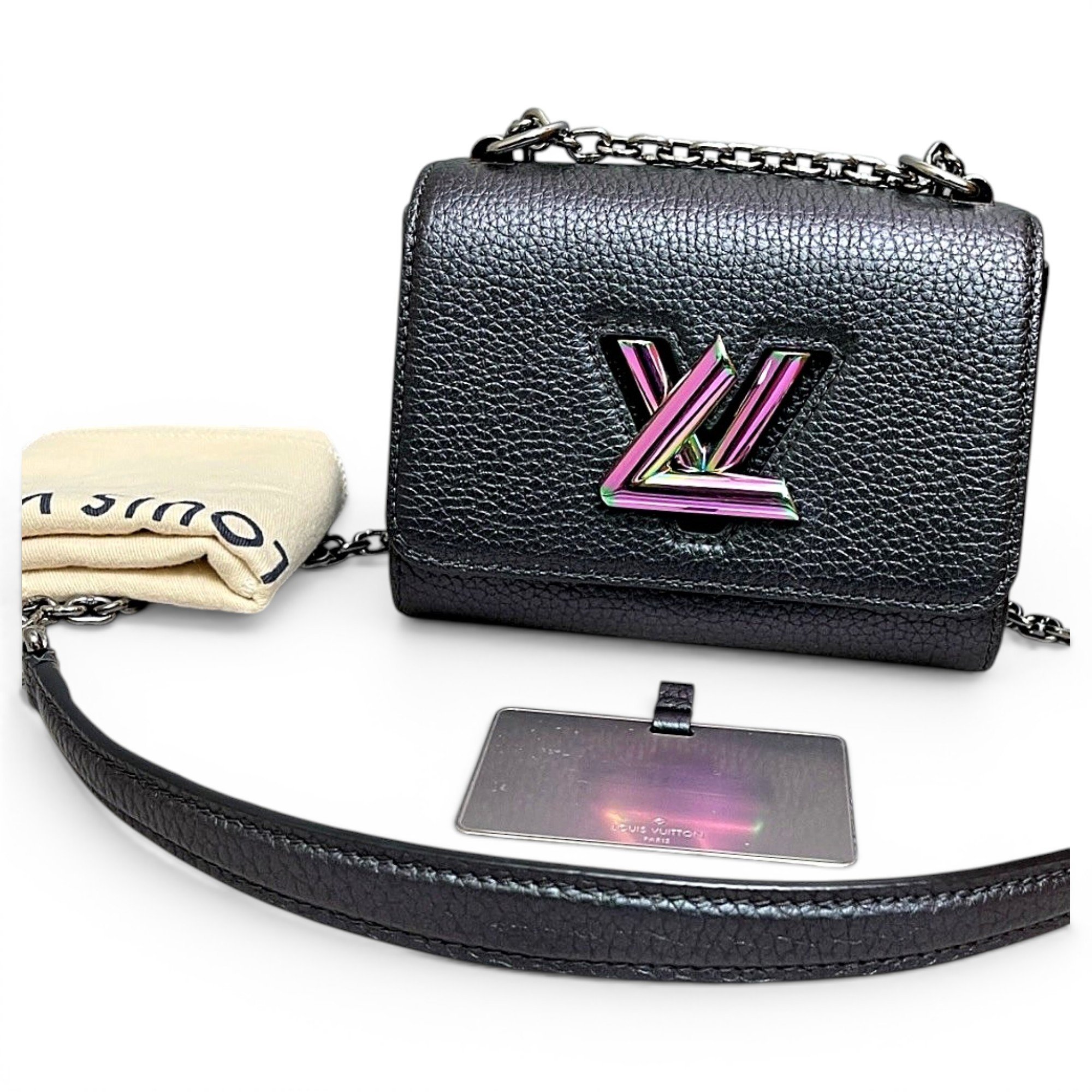 Twist leather handbag