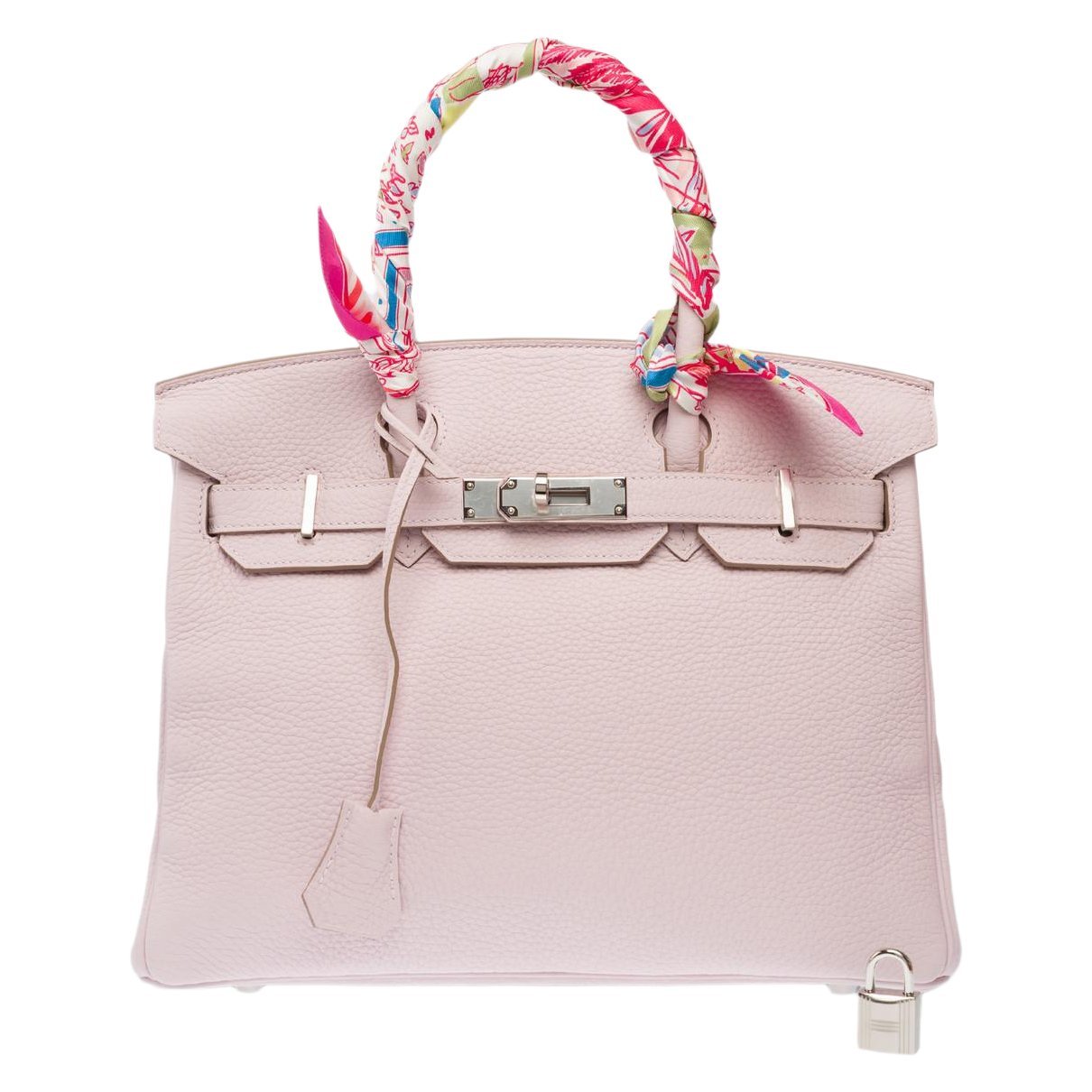 Hermes Birkin 30 Handbag Mauve Pale Clemence Leather 2023