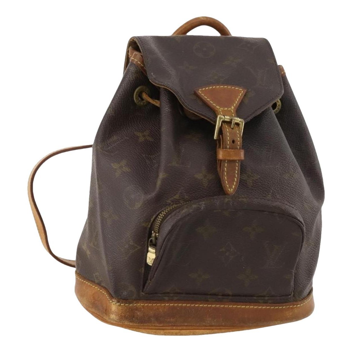 Montsouris Vintage leather backpack