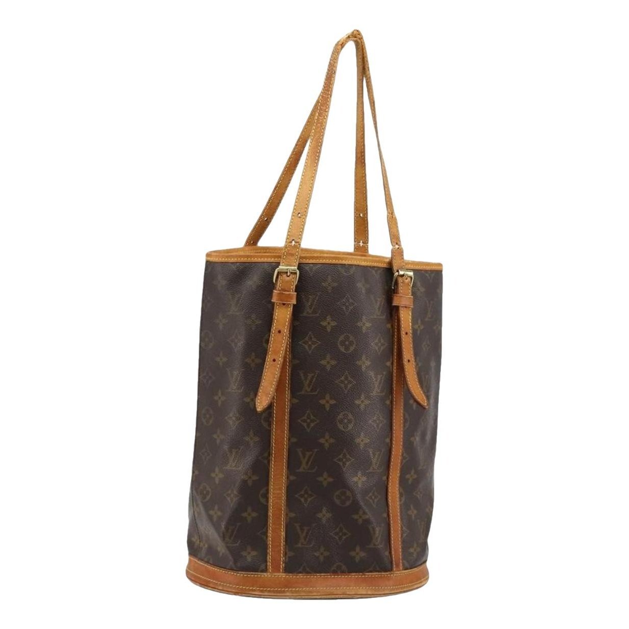 Bucket leather handbag