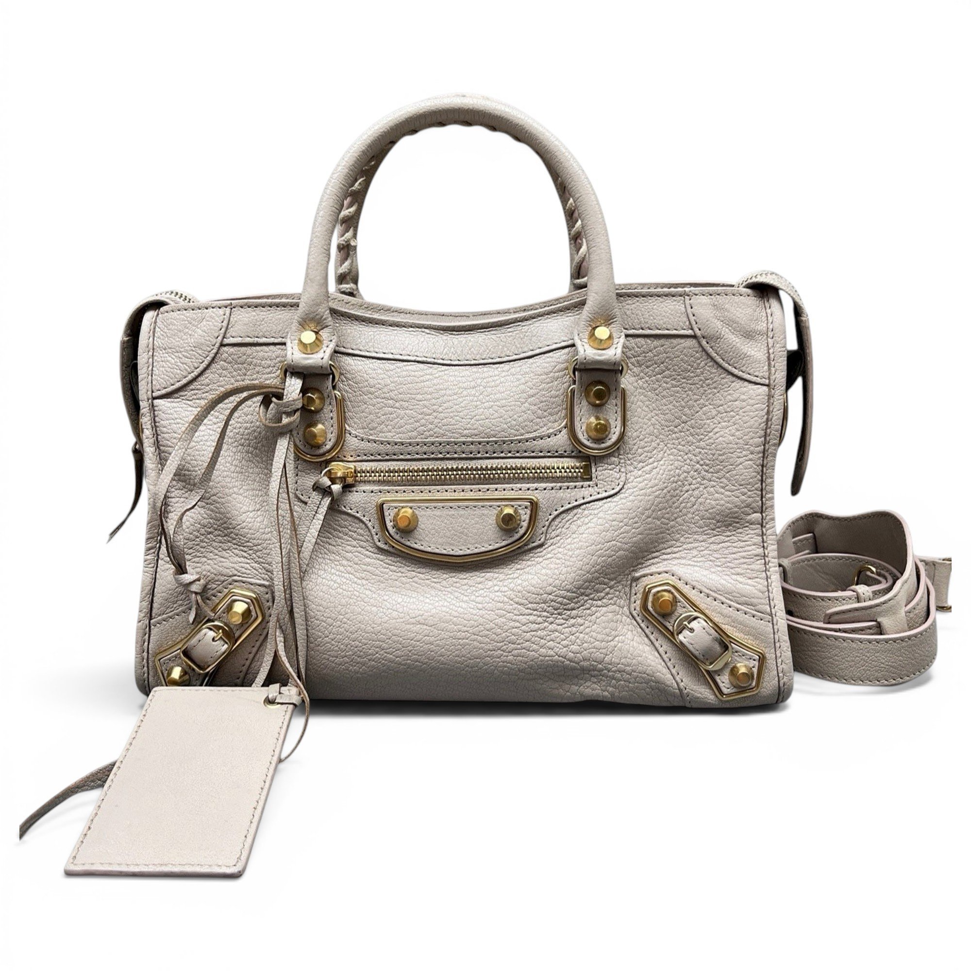 Classic Metalic leather handbag