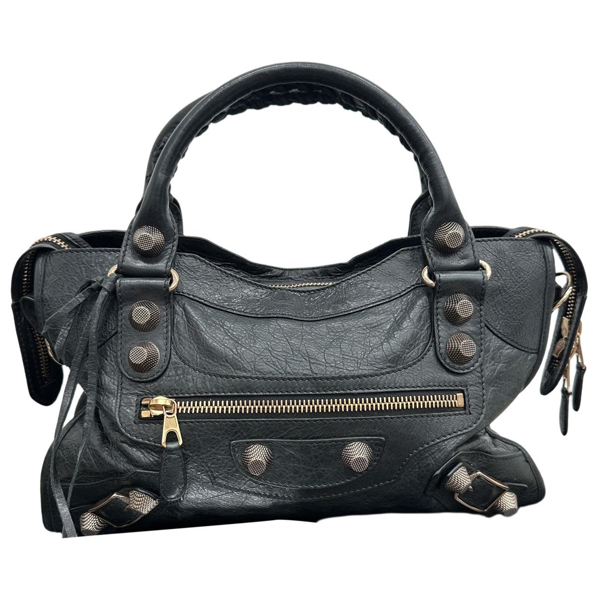 City leather handbag