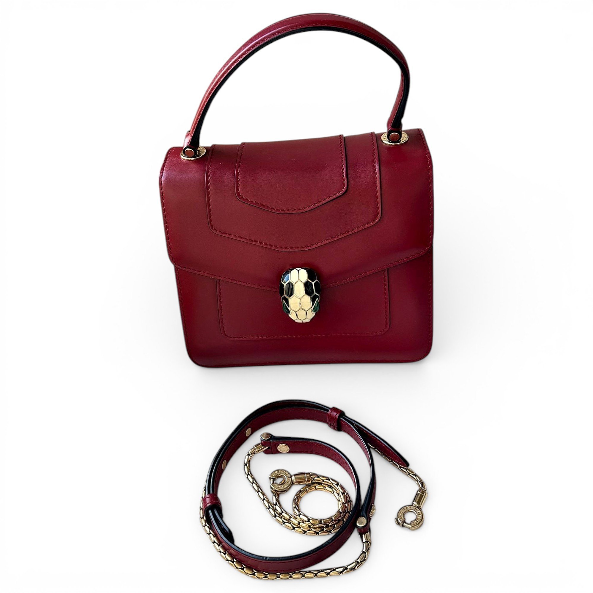 Bvlgari Serpenti leather bag