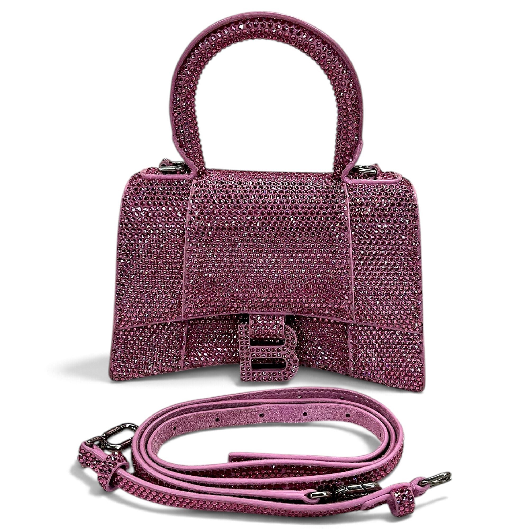 Hourglass glitter handbag