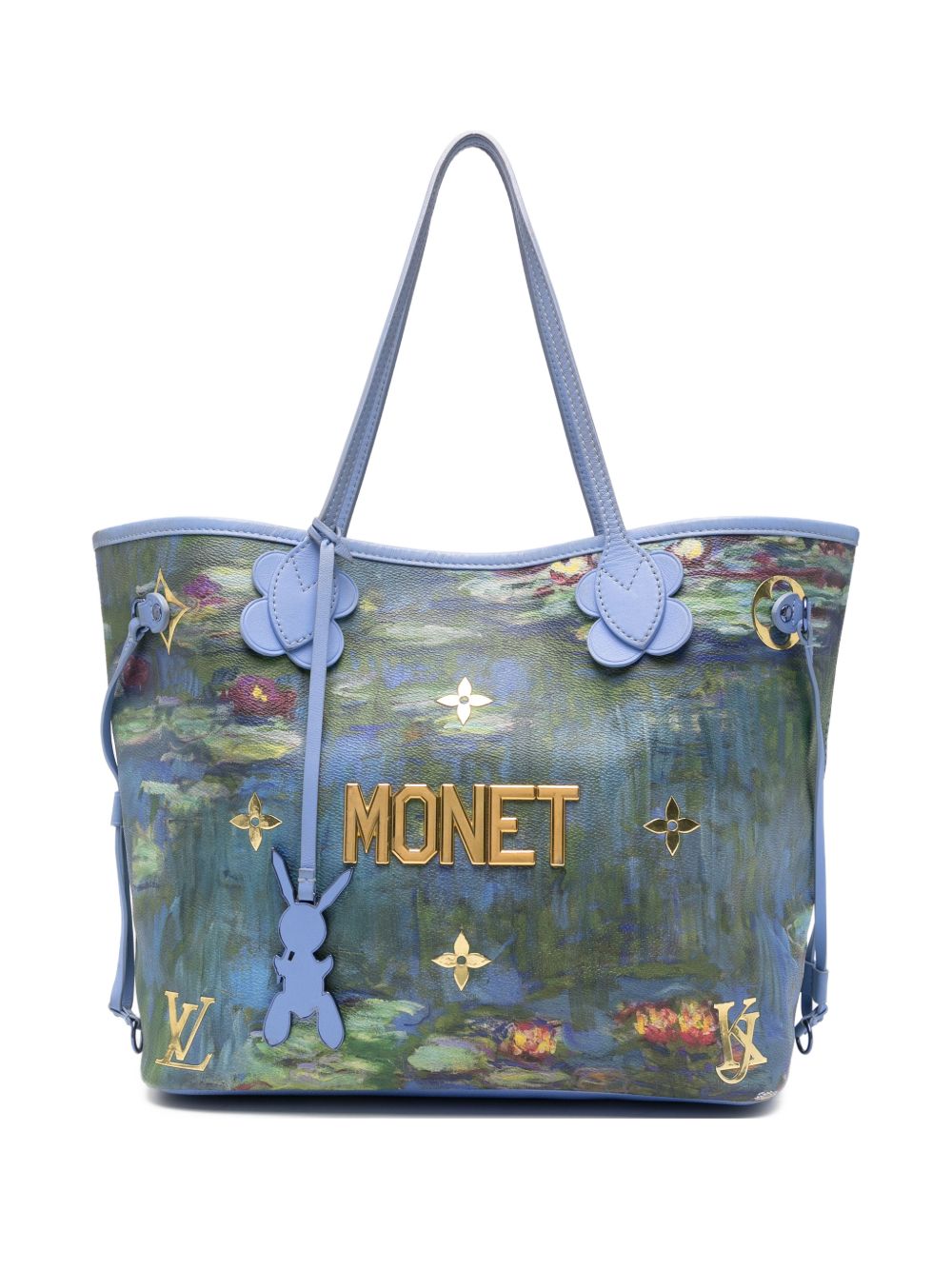 Neverfull flower-detail leather tote bag