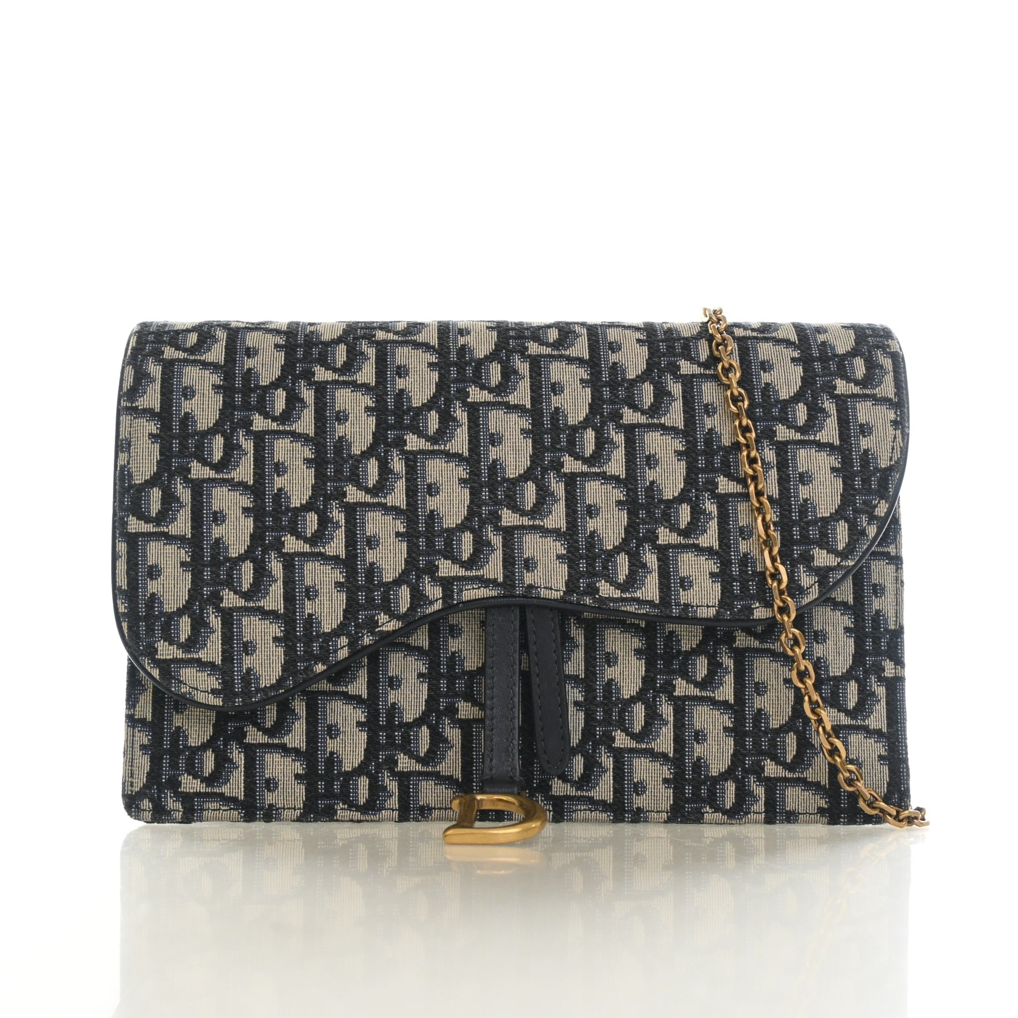 Christian Dior Oblique Saddle Wallet On Chain (WOC)